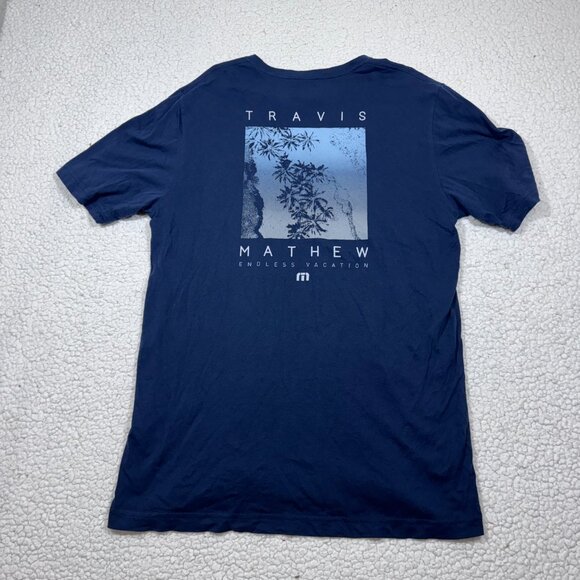 Travis Mathew Lighthouse Rock T-Shirt Men's Large Blue Navy - Picture 4 of 5